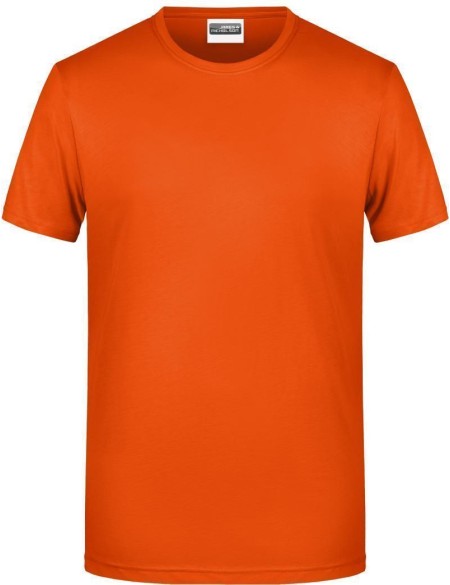 Herren-T-Shirt aus Bio-Baumwolle James+Nicholson 8008 – Dunkelorange 3XL