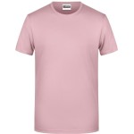 Herren-T-Shirt aus Bio-Baumwolle James+Nicholson 8008 – Zartrosa 3XL