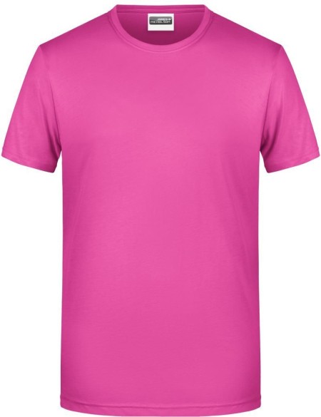 James+Nicholson 8008 Herren-T-Shirt aus Bio-Baumwolle – Pink S