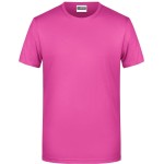 James+Nicholson 8008 Herren-T-Shirt aus Bio-Baumwolle – Pink L