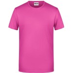 James+Nicholson 8008 Herren-T-Shirt aus Bio-Baumwolle – Pink XXL