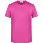 James+Nicholson 8008 Herren-T-Shirt aus Bio-Baumwolle – Rosa 3XL