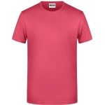James+Nicholson 8008 Herren-T-Shirt aus Bio-Baumwolle – Raspberry S