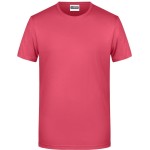 James+Nicholson 8008 Bio-Baumwoll-Herren-T-Shirt – Himbeere M