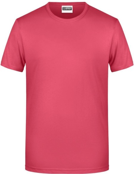 James+Nicholson 8008 Bio-Baumwoll-Herren-T-Shirt – Himbeere L