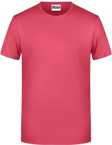 James+Nicholson 8008 Herren-T-Shirt aus Bio-Baumwolle – Himbeere 3XL