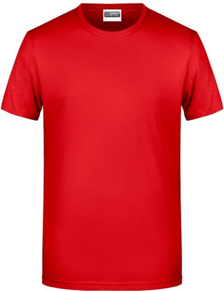 James+Nicholson 8008 Herren-T-Shirt aus Bio-Baumwolle – Tomato S