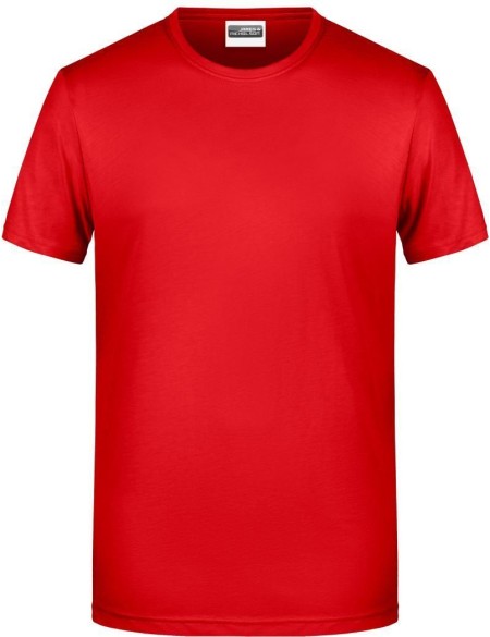 James+Nicholson 8008 Bio-Baumwoll-Herren-T-Shirt – Tomate M