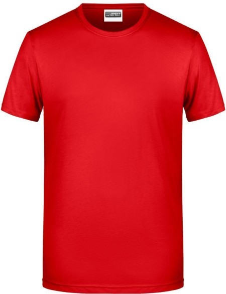 James+Nicholson 8008 Herren-T-Shirt aus Bio-Baumwolle – Tomate XL