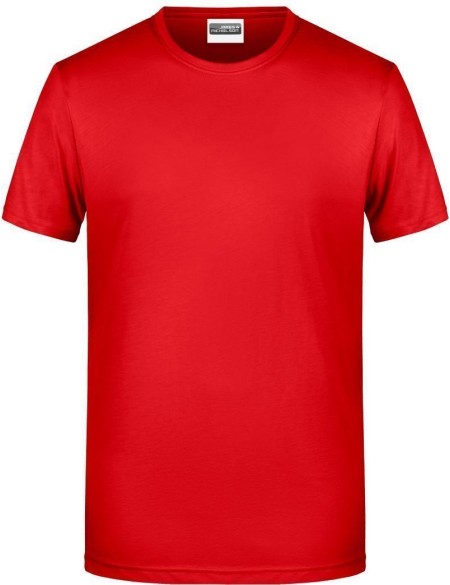 James+Nicholson 8008 Herren-T-Shirt aus Bio-Baumwolle – Tomate XXL