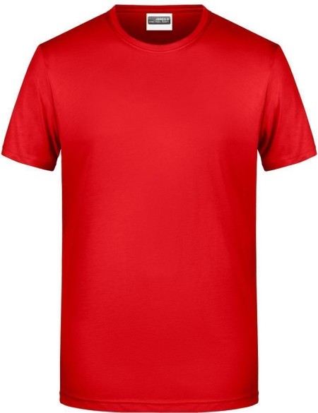 James+Nicholson 8008 Herren-T-Shirt aus Bio-Baumwolle – Tomate 3XL