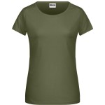 Damen-T-Shirt aus Bio-Baumwolle James+Nicholson 8007 – Olive XL
