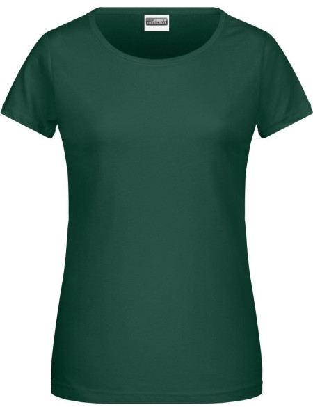 Damen-T-Shirt aus Bio-Baumwolle James+Nicholson 8007 – Dunkelgrün L
