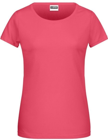 Damen-T-Shirt aus Bio-Baumwolle James+Nicholson 8007 - Himbeere L