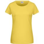 James+Nicholson 8007 Damen-T-Shirt aus Bio-Baumwolle – Gelb XS
