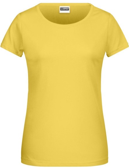 James+Nicholson 8007 Bio-Baumwoll-Damen-T-Shirt – Gelb S