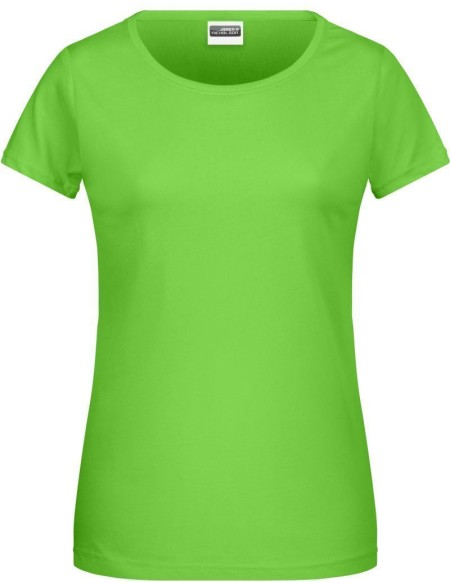 Damen-T-Shirt aus Bio-Baumwolle James+Nicholson 8007 – Limettengrün L
