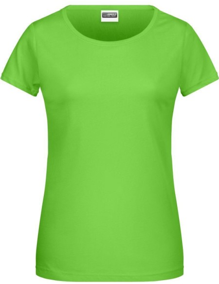Damen-T-Shirt aus Bio-Baumwolle James+Nicholson 8007 – Limettengrün XL
