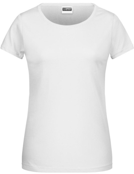 James+Nicholson 8007 Bio-Baumwoll-Damen-T-Shirt – Weiß S