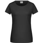 James+Nicholson 8007 Damen-T-Shirt aus Bio-Baumwolle – Schwarz XS