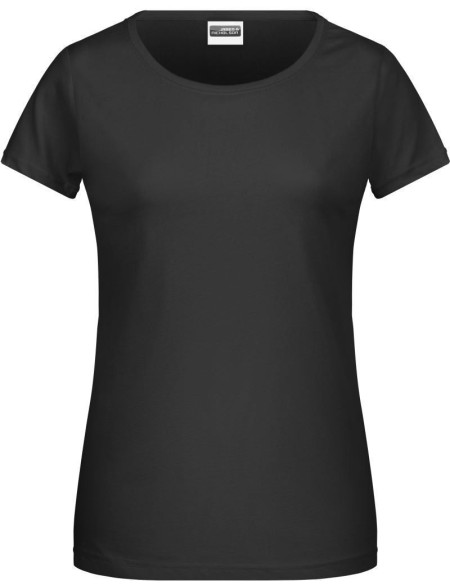 James+Nicholson 8007 Damen-T-Shirt aus Bio-Baumwolle – Schwarz XL