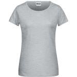 Damen-T-Shirt aus Bio-Baumwolle James+Nicholson 8007 – Grau meliert XXL