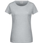 Damen-T-Shirt aus Bio-Baumwolle James+Nicholson 8007 – Grau meliert XS