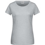 James+Nicholson 8007 Damen-T-Shirt aus Bio-Baumwolle – Grau meliert XL