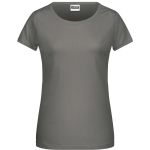 James+Nicholson 8007 Damen-T-Shirt aus Bio-Baumwolle – Mittelgrau XL