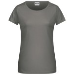 Damen-T-Shirt aus Bio-Baumwolle James+Nicholson 8007 – Mittelgrau S