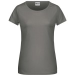 James+Nicholson 8007 Damen-T-Shirt aus Bio-Baumwolle – Mittelgrau XXL