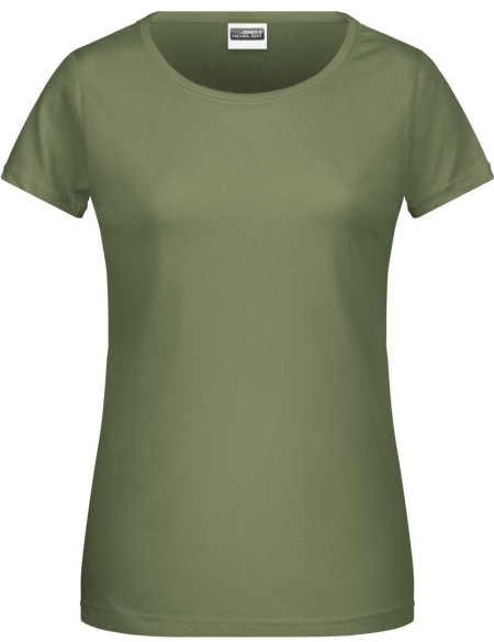 James+Nicholson 8007 Damen-T-Shirt aus Bio-Baumwolle – Khaki XL