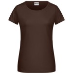 James+Nicholson 8007 Damen-T-Shirt aus Bio-Baumwolle – Braun XS