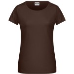 James+Nicholson 8007 Bio-Baumwoll-T-Shirt für Damen – Braun S