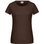 James+Nicholson 8007 Damen-T-Shirt aus Bio-Baumwolle – Braun XXL