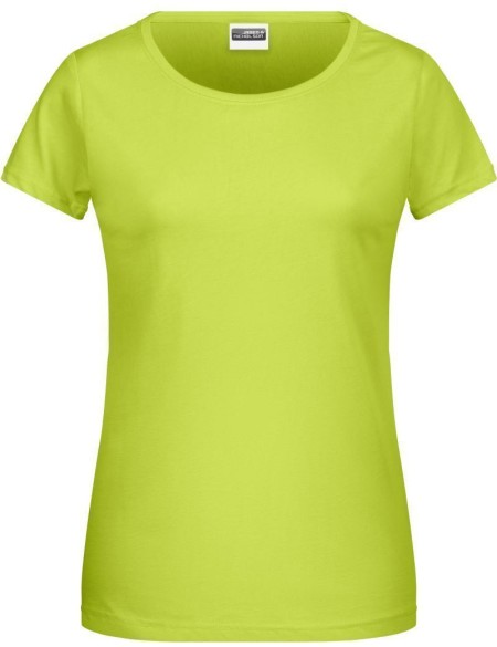 Damen-T-Shirt aus Bio-Baumwolle James+Nicholson 8007 – Säuregelb XL