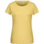 Damen-T-Shirt aus Bio-Baumwolle James+Nicholson 8007 – Hellgelb XS