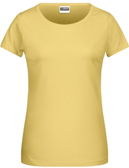 Damen-T-Shirt aus Bio-Baumwolle James+Nicholson 8007 – Hellgelb S