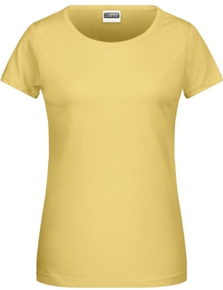Damen-T-Shirt aus Bio-Baumwolle James+Nicholson 8007 – Hellgelb L