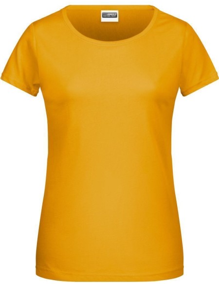 James+Nicholson 8007 Damen-T-Shirt aus Bio-Baumwolle – Goldgelb XL