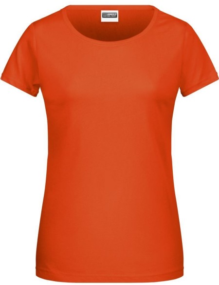 Damen-T-Shirt aus Bio-Baumwolle James+Nicholson 8007 – Dunkelorange XS