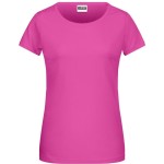 James+Nicholson 8007 Damen-T-Shirt aus Bio-Baumwolle – Pink XL