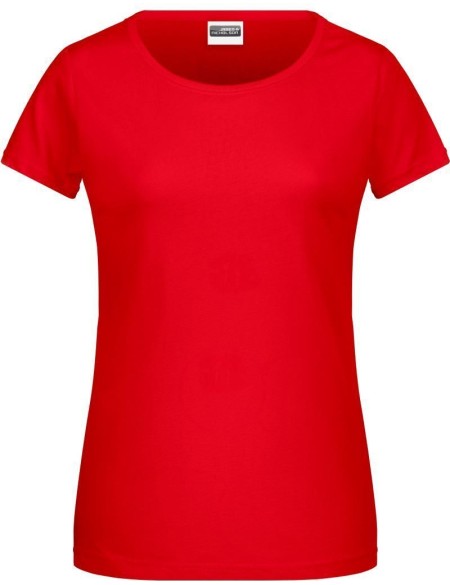 James+Nicholson 8007 Damen-T-Shirt aus Bio-Baumwolle – Tomato S