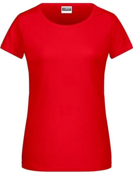 James+Nicholson 8007 Damen-T-Shirt aus Bio-Baumwolle – Tomate XL