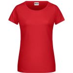 Damen-T-Shirt aus Bio-Baumwolle James+Nicholson 8007 - Rot M