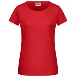 Damen-T-Shirt aus Bio-Baumwolle James+Nicholson 8007 - Rot M