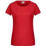 Damen-T-Shirt aus Bio-Baumwolle James+Nicholson 8007 - Rot L