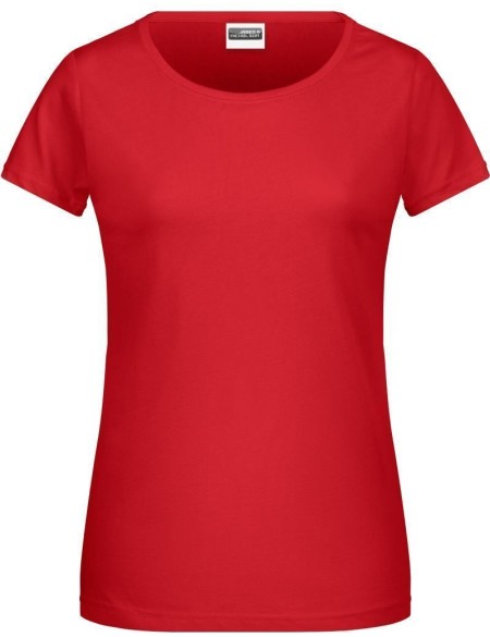 Damen-T-Shirt aus Bio-Baumwolle James+Nicholson 8007 - Rot L