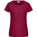 Damen-T-Shirt aus Bio-Baumwolle James+Nicholson 8007 – Burgunderrot XXL