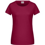James+Nicholson 8007 Damen-T-Shirt aus Bio-Baumwolle – Wein XS